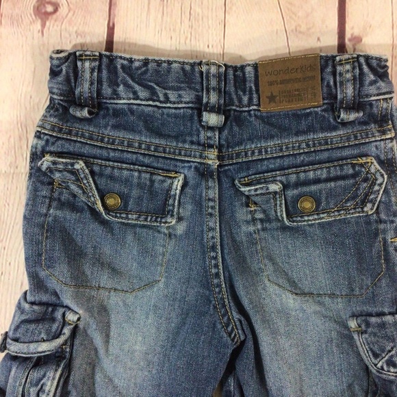 WonderKids Blue Denim Jean Cotton Cargo Shorts - Size 18 Months - Picture 5 of 9